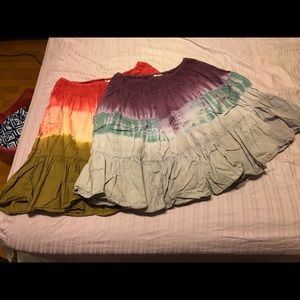 BOHO festival ombré skirts!